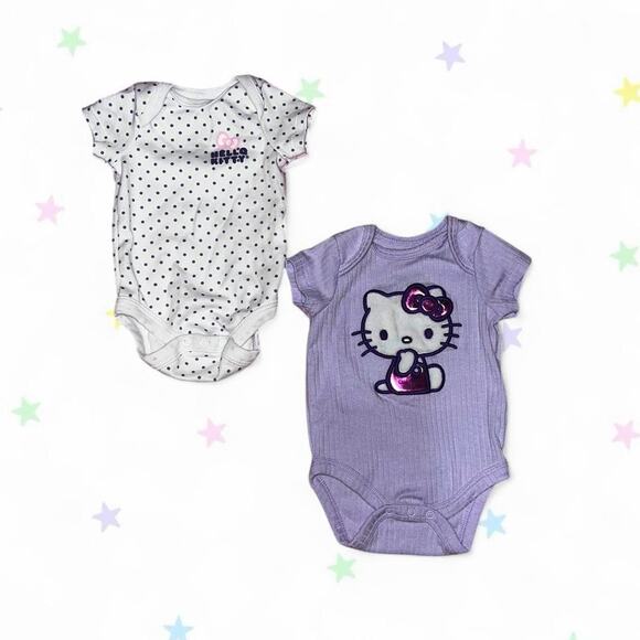 Two purple hello kitty onesies - Picture 1 of 3